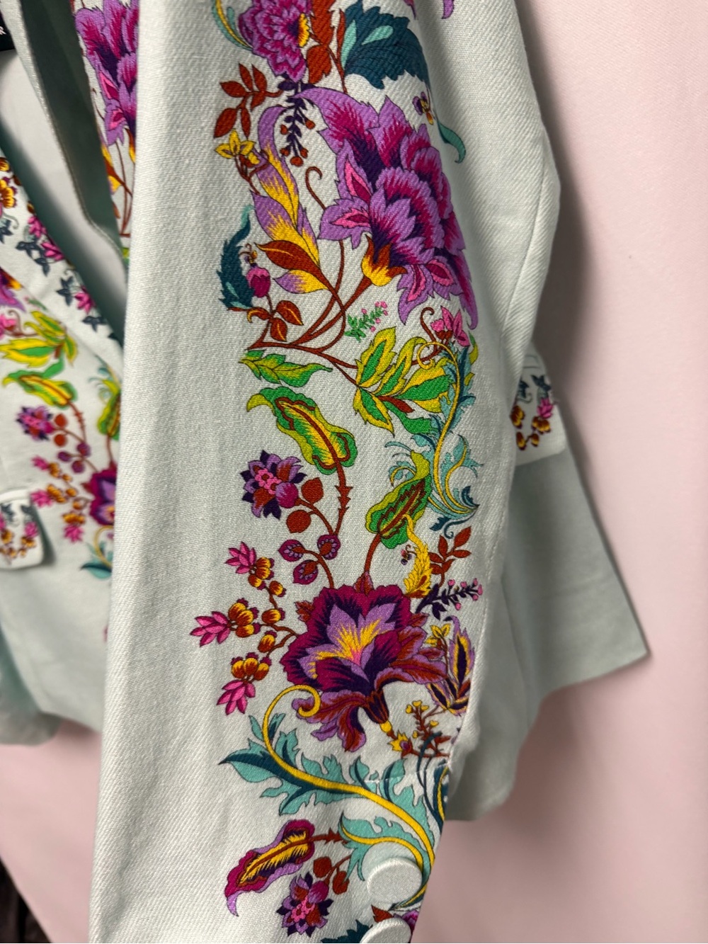 Boston Proper The Viney Florals Placed Print Single Button Blazer Size 14 NWT - Picture 2 of 5